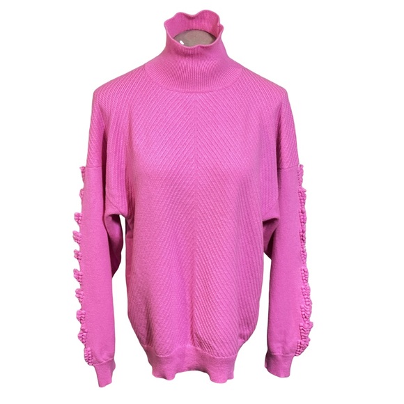 BARRIE | Cashmere Timeless Roll-Neck Jumper Pull Over Sweater Chanel Owned Pink - Picture 3 of 14